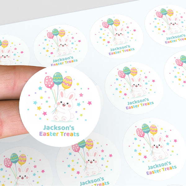 Personalised Easter Treat Stickers – Custom Bunny Labels for Kids