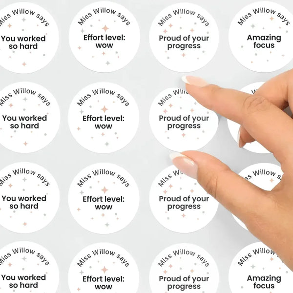 Personalised Effort & Progress Reward Stickers – Pastel Confetti Funny Teen Stickers - Sticksy Prints Australia