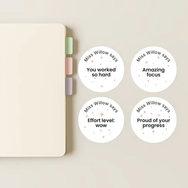 Personalised Effort & Progress Reward Stickers – Pastel Confetti Funny Teen Stickers - Sticksy Prints Australia
