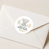 Personalised Elephant Baby Shower Stickers – Safari Welcome Baby Favour Labels - Sticksy Prints Australia