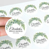 Personalised Eucalyptus Bridal Shower Stickers – Custom Greenery Favour Labels – Watercolour Botanical Stickers - Sticksy Prints Australia
