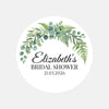 Personalised Eucalyptus Bridal Shower Stickers – Custom Greenery Favour Labels – Watercolour Botanical Stickers
