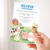 Personalised Farmyard Birthday Invitations | Farm Animal Party Invites - Sticksy Prints Australia
