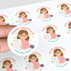 Personalised Female Teacher Christmas Stickers – Custom Holiday Stickers for Teachers - Sticksy Prints Australia