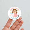 Personalised Female Teacher Christmas Stickers – Custom Holiday Stickers for Teachers - Sticksy Prints Australia
