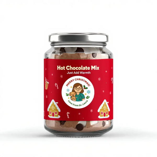 Personalised Female Vet Christmas Stickers – Custom Business Holiday Labels - Sticksy Prints Australia