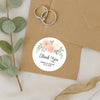 Personalised Floral Thank You Wedding Stickers | Blush Dahlia Design
