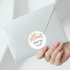 Personalised Floral Thank You Wedding Stickers | Blush Dahlia Design - Sticksy Prints Australia