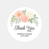 Personalised Floral Thank You Wedding Stickers | Blush Dahlia Design