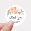 Personalised Floral Thank You Wedding Stickers | Blush Dahlia Design