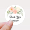 Personalised Floral Thank You Wedding Stickers | Blush Dahlia Design - Sticksy Prints Australia