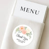 Personalised Floral Thank You Wedding Stickers | Blush Dahlia Design - Sticksy Prints Australia