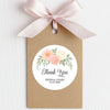 Personalised Floral Thank You Wedding Stickers | Blush Dahlia Design