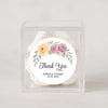 Personalised Floral Wedding Thank You Stickers | Apricot & Mauve Roses