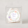 Personalised Floral Wedding Thank You Stickers – Custom Name & Date Pastel Wreath Labels