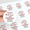 Personalised Fueled by Wine and Christmas Chaos Stickers Labels - Sticksy Prints Australia