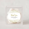 Personalised Gold Glitter Thank You Wedding Stickers