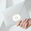 Personalised Gold Glitter Thank You Wedding Stickers