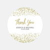 Personalised Gold Glitter Thank You Wedding Stickers - Sticksy Prints Australia