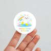 Personalised Happy Easter Stickers – Bunny Splash Easter Treat Labels for Kids - Sticksy Prints Australia