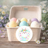 Personalised Happy Easter Stickers – Floral Bunny Easter Labels for Kids - Sticksy Prints Australia