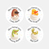 Personalised Hatching Baby Animals Teacher Reward Stickers Labels