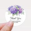 Personalised Hydrangea Wedding Thank You Stickers | Purple Floral Favour Labels - Sticksy Prints Australia
