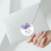Personalised Hydrangea Wedding Thank You Stickers | Purple Floral Favour Labels