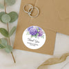 Personalised Hydrangea Wedding Thank You Stickers | Purple Floral Favour Labels - Sticksy Prints Australia