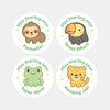 Personalised Jungle Animal Teacher Reward Stickers - Sticksy Prints Australia