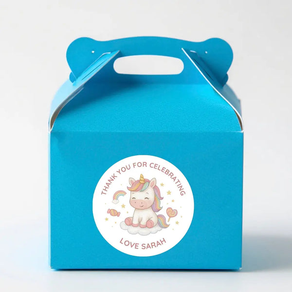 Personalised Kids Birthday Sticker Labels Baby Unicorn