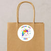 Personalised Kids Birthday Stickers Unicorn Rainbow Thank You Name Party Favour - Sticksy Prints Australia