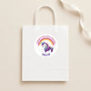Personalised Kids Birthday Stickers Unicorn Rainbow Thank You Name Party Favours - Sticksy Prints Australia