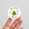 Personalised Kids Christmas Sticker Labels Cute Trees Stars From Santa - Sticksy Prints Australia