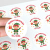 Personalised Kids Christmas Sticker Labels Elf Elves Stars Merry Christmas - Sticksy Prints Australia