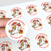 Personalised Kids Christmas Sticker Labels β Flying Unicorn