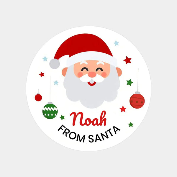 Personalised Kids Christmas Sticker Labels From Santa