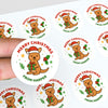 Personalised Kids Christmas Sticker Labels – Kangaroo