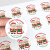 Personalised Kids Christmas Sticker Labels Mr. and Mrs Clause - Sticksy Prints Australia