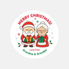 Personalised Kids Christmas Sticker Labels Mr. and Mrs Clause - Sticksy Prints Australia