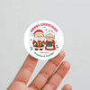 Personalised Kids Christmas Sticker Labels Mr. and Mrs Clause