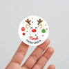 Personalised Kids Christmas Sticker Labels Rudolph Reindeer