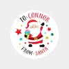 Personalised Kids Christmas Sticker Labels Santa - Sticksy Prints Australia