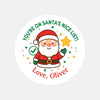 Personalised Kids Christmas Sticker Labels Santa's Nice List - Sticksy Prints Australia