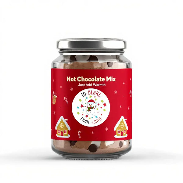 Personalised Kids Christmas Sticker Labels Snowman From Santa - Sticksy Prints Australia