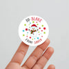 Personalised Kids Christmas Sticker Labels Snowman From Santa
