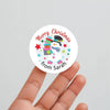Personalised Kids Christmas Sticker Labels Snowman Gifts - Sticksy Prints Australia