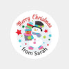Personalised Kids Christmas Sticker Labels Snowman Gifts - Sticksy Prints Australia
