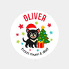 Personalised Kids Christmas Sticker Labels Tassie Devil From Mum And Dad - Sticksy Prints Australia