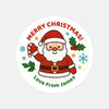 Personalised Kids Merry Christmas Sticker Labels Santa Love From - Sticksy Prints Australia